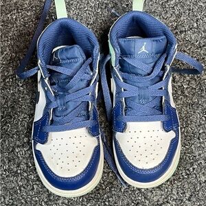 Kids Blue and White Sneakers